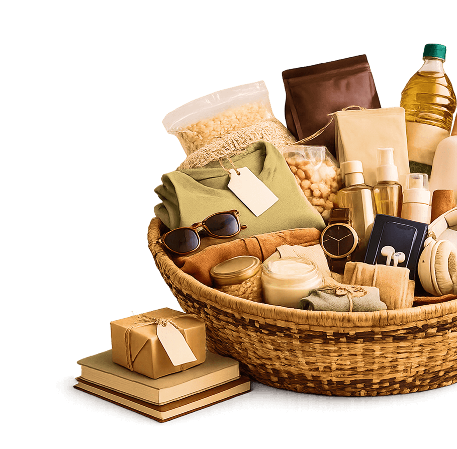 Panier de produits africains